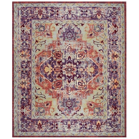 Safavieh Claremont Power Loomed Rectangle Area Rug, Purple and Coral - 9 x 12 ft. CLR664A-9